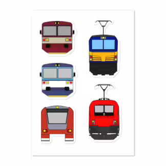 Sticker sheet multiple trains