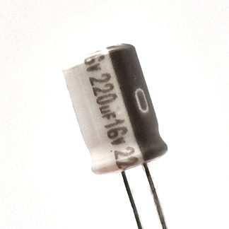 Condensator 220uF 16V 5 mm x 7 mm (Ø x h) ±20%